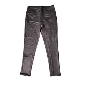 All Worthy by Hunter McGrady Faux Leather Leggings | Gray | Size SP